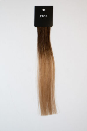 Genius Wefts - 100 % Echthaar - Remy Haarqualität - Farbnummer 2T/10 Ombre dunkel und blond