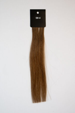 Genius Wefts - 100 % Echthaar - Remy Haarqualität - Farbnummer 6#-4 Hellbraun neutral