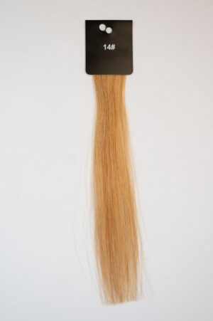 Genius Wefts - 100 % Echthaar - Remy Haarqualität - Farbnummer 14# Sehr helle blond