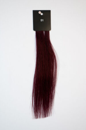 Genius Wefts - 100 % Echthaar - Remy Haarqualität - Farbnummer 51 Dunkles Rot/Violett