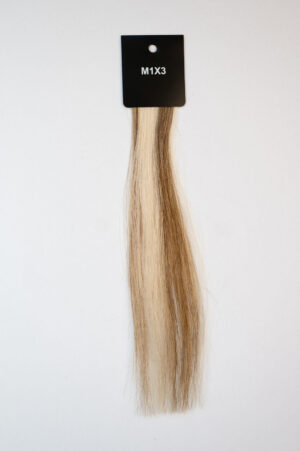 Genius Wefts - 100 % Echthaar - Remy Haarqualität - Farbnummer M1X3 Schwarz/Braun Mix